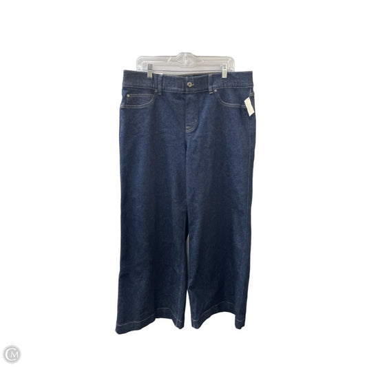 Jeans Wide Leg By Spanx In Blue Denim, Size: 2x