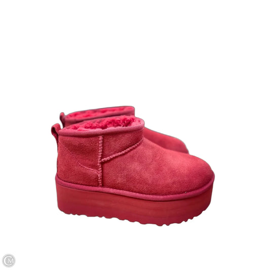 Boots Designer By Ugg In Red, Size: 7