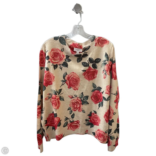Sweater By Anniewear In Floral Print, Size: Xl