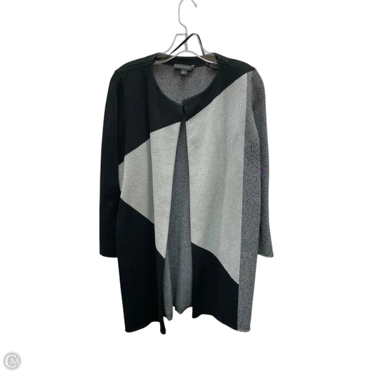 Sweater Cardigan By Ann Taylor In Black & Grey, Size: Xs