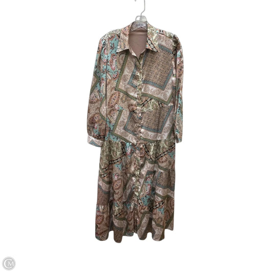 Dress Casual Maxi By Georgette In Tan, Size: L