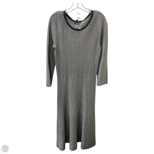 Dress Sweater By Ann Taylor In Black & Grey, Size: S