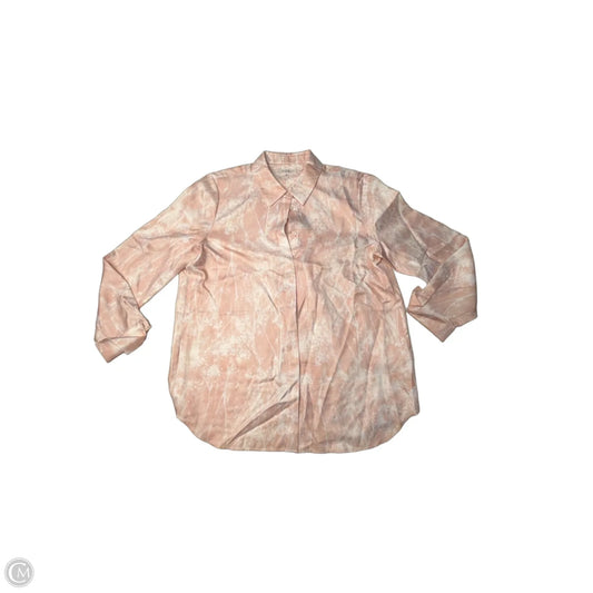 Top Long Sleeve Designer By Lafayette 148 In Pink, Size: M