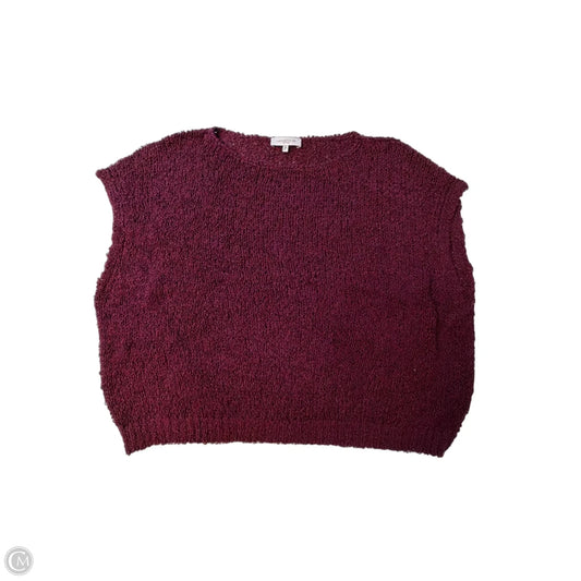 Vest Designer By Lafayette 148 In Maroon, Size: L