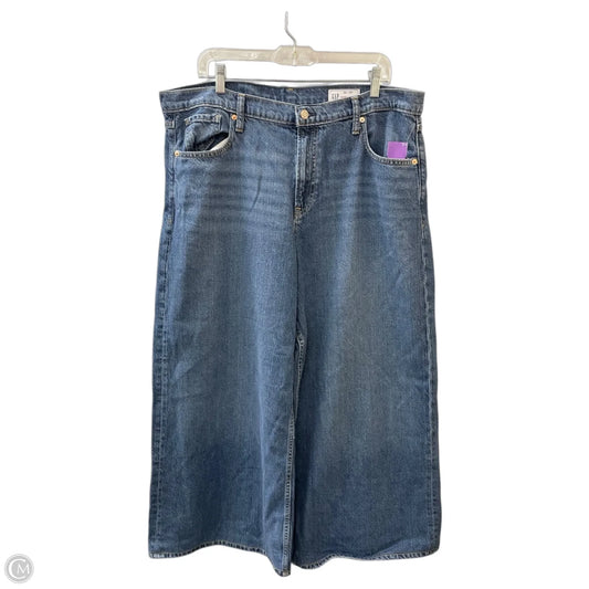 Jeans Wide Leg By Gap In Blue Denim, Size: 16