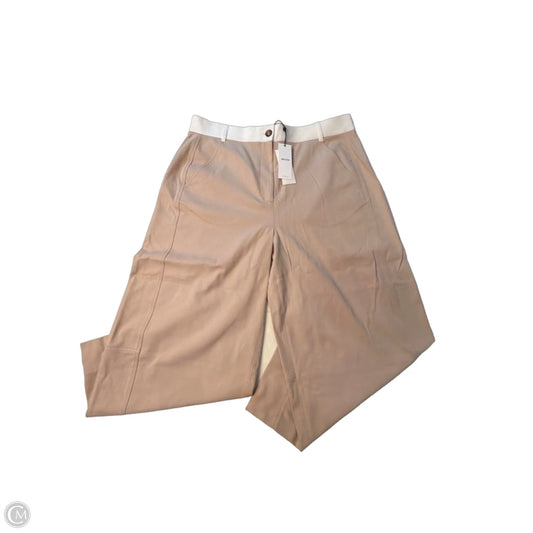 Pants Wide Leg By ME+EM In Tan & White, Size: 12