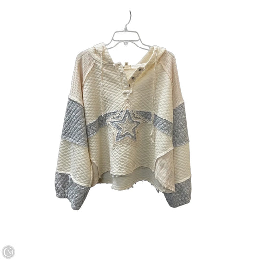 Top Long Sleeve By Pol In Cream, Size: L