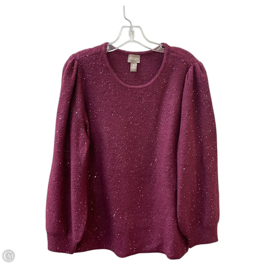 Sweater By Chicos In Purple, Size: Xl