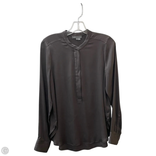 Top Long Sleeve By Vince In Brown, Size: S