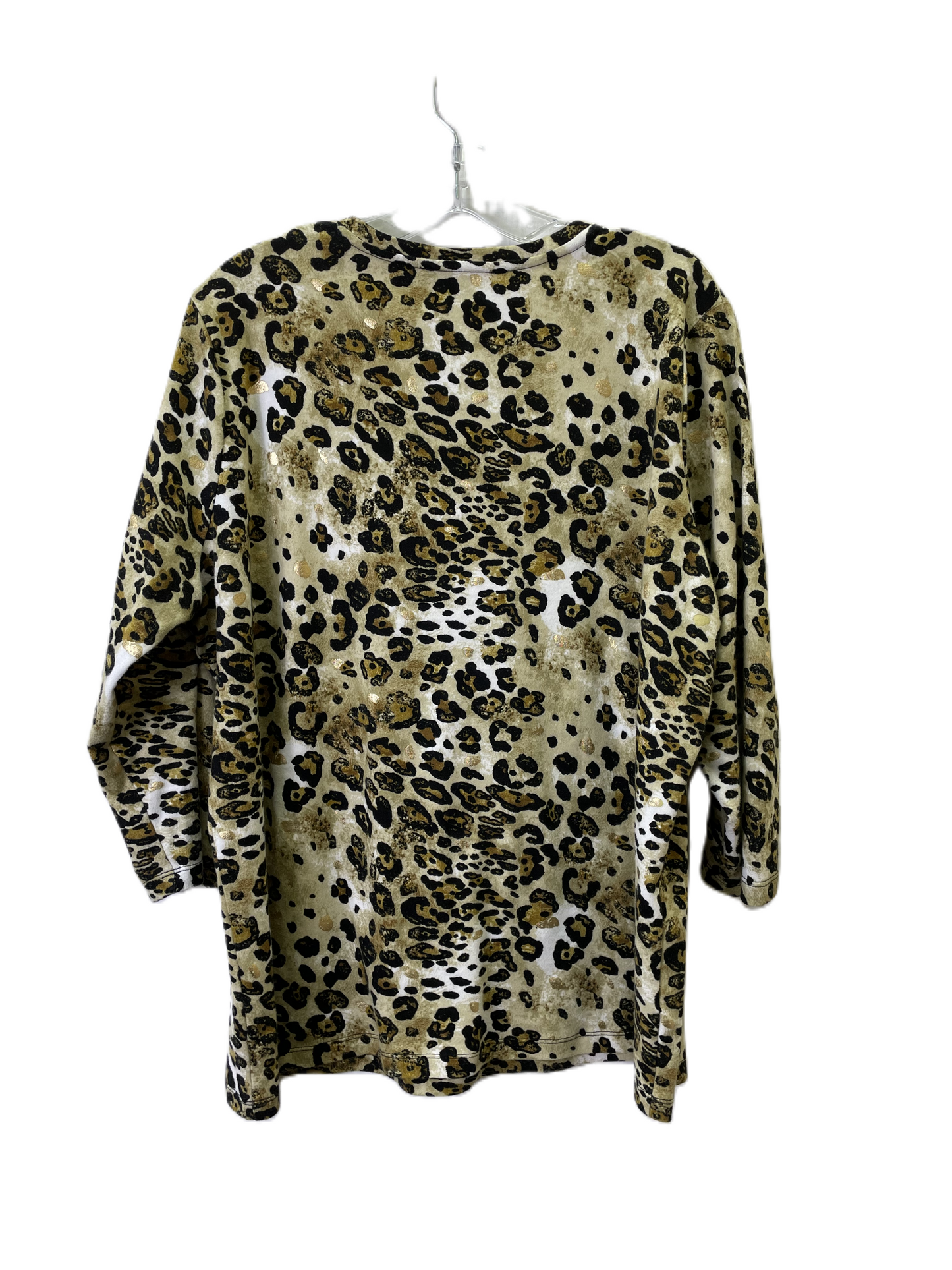 Top Long Sleeve By Jones New York In Animal Print, Size: 1x