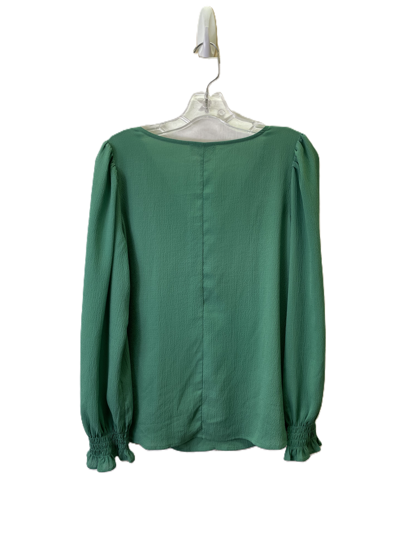 Top Long Sleeve Basic By Loft In Green, Size: M