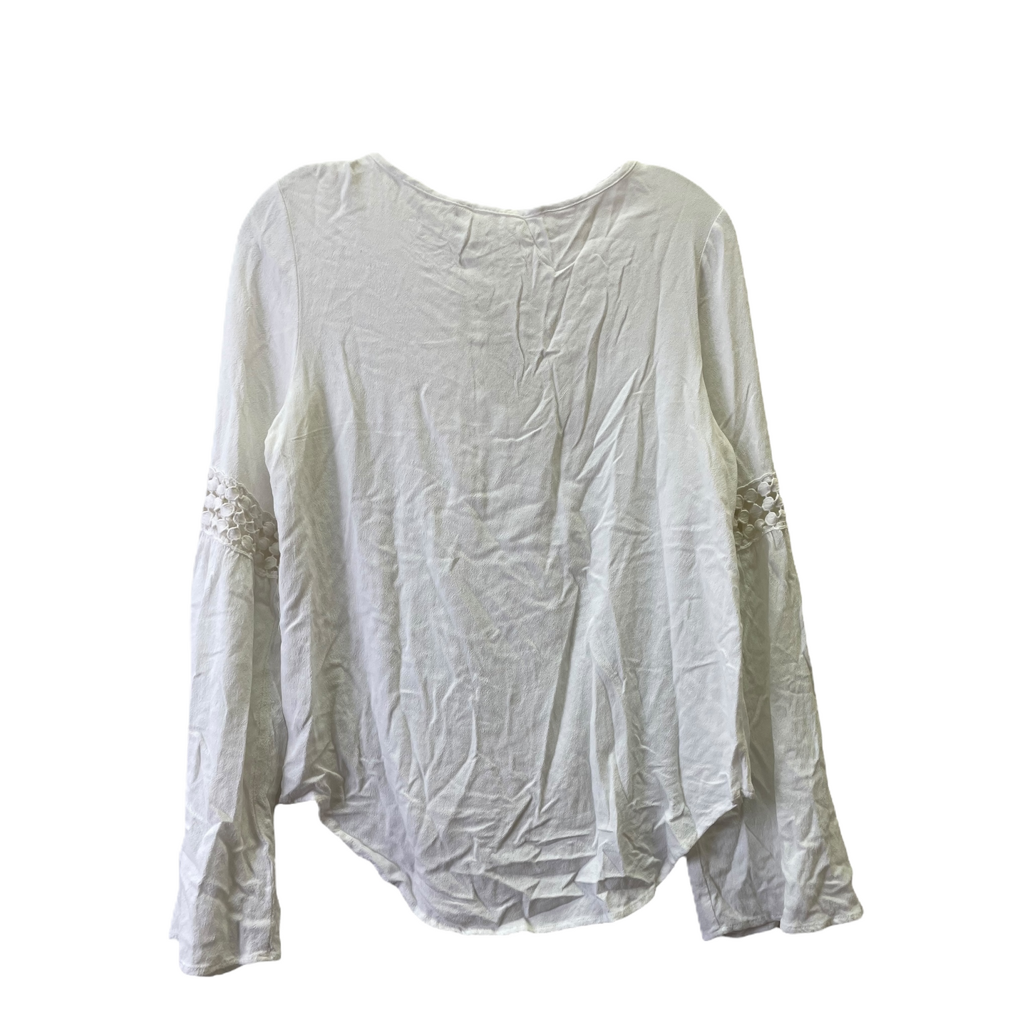 White Top Long Sleeve By Vintage Havana, Size: S