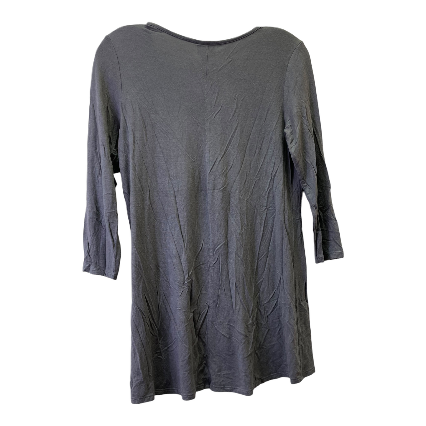 Grey Top 3/4 Sleeve Basic By Kenar, Size: S