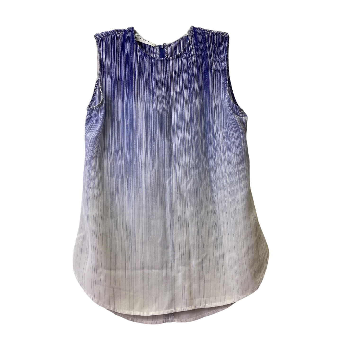 Blue & White Top Sleeveless By Equipment, Size: Xs