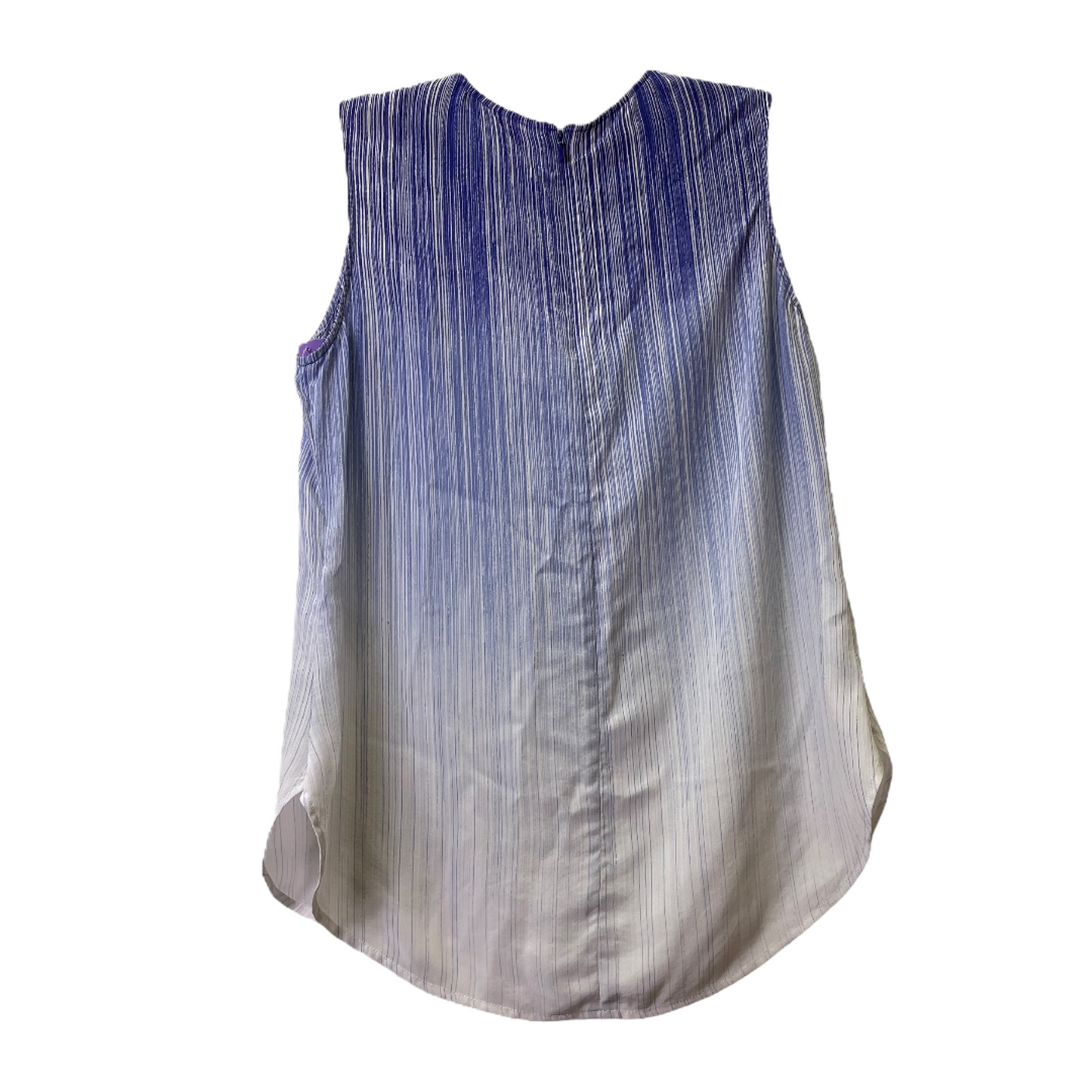 Blue & White Top Sleeveless By Equipment, Size: Xs