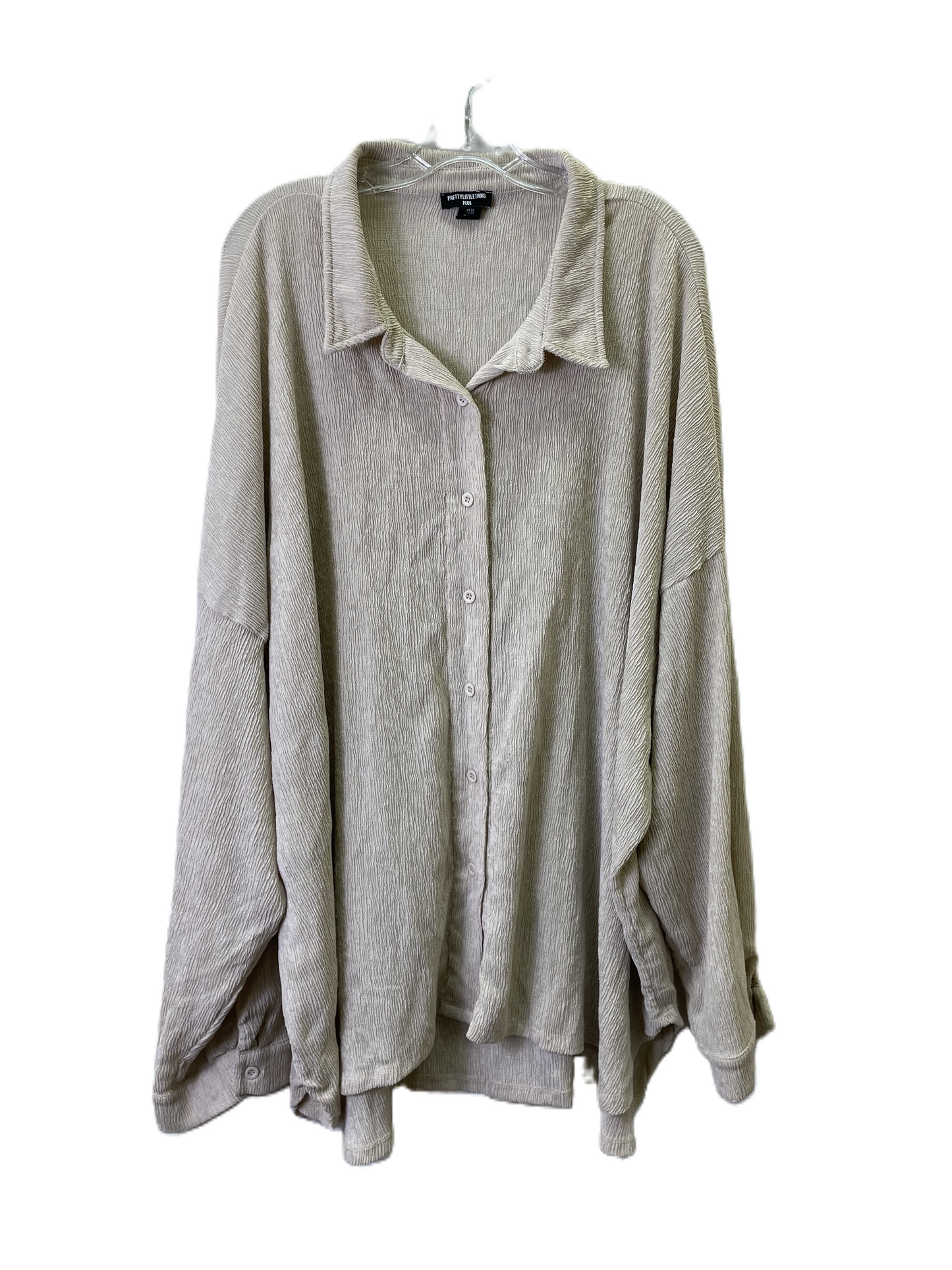 Top Long Sleeve By Pretty Little Thing In Taupe, Size: 4x