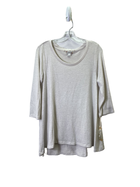 Top 3/4 Sleeve By World Unity In Cream, Size: M