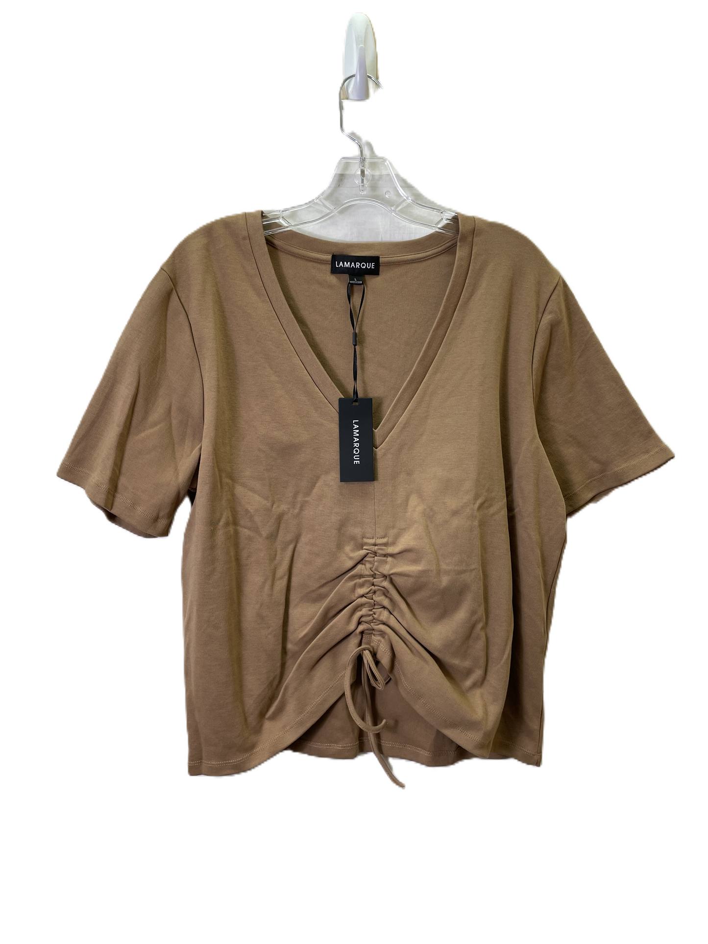 Top Short Sleeve By Lamarque In Tan, Size: L