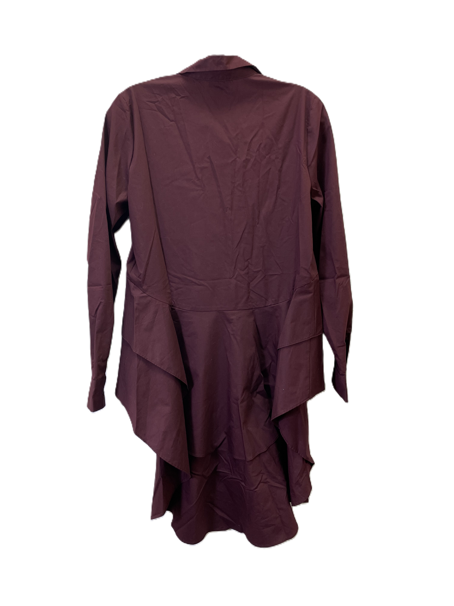 Top Long Sleeve By Ana In Maroon, Size: M