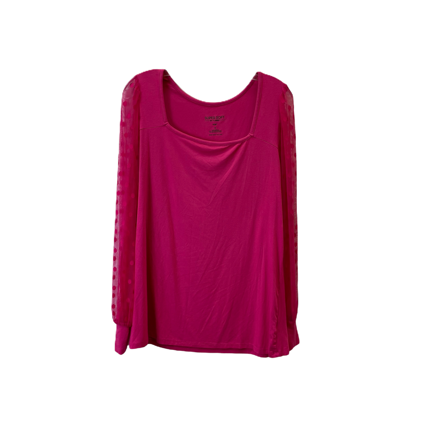 Pink Top Long Sleeve By Torrid, Size: L