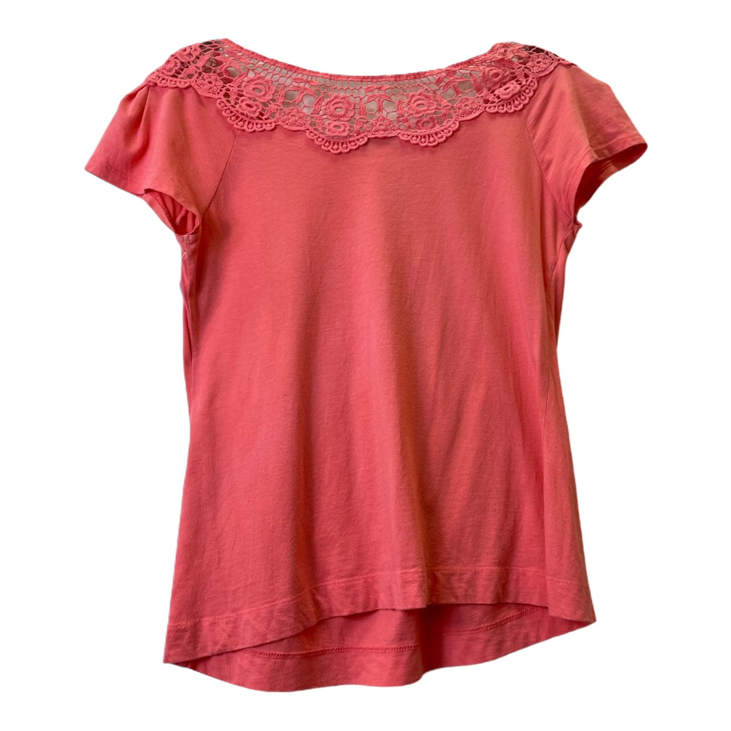 Pink Top Short Sleeve By Loft, Size: S