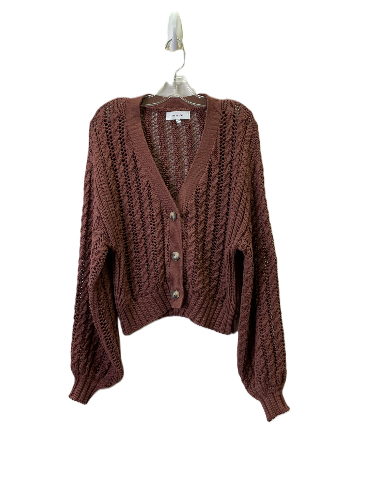 Sweater Cardigan By John + Jenn In Mauve, Size: M