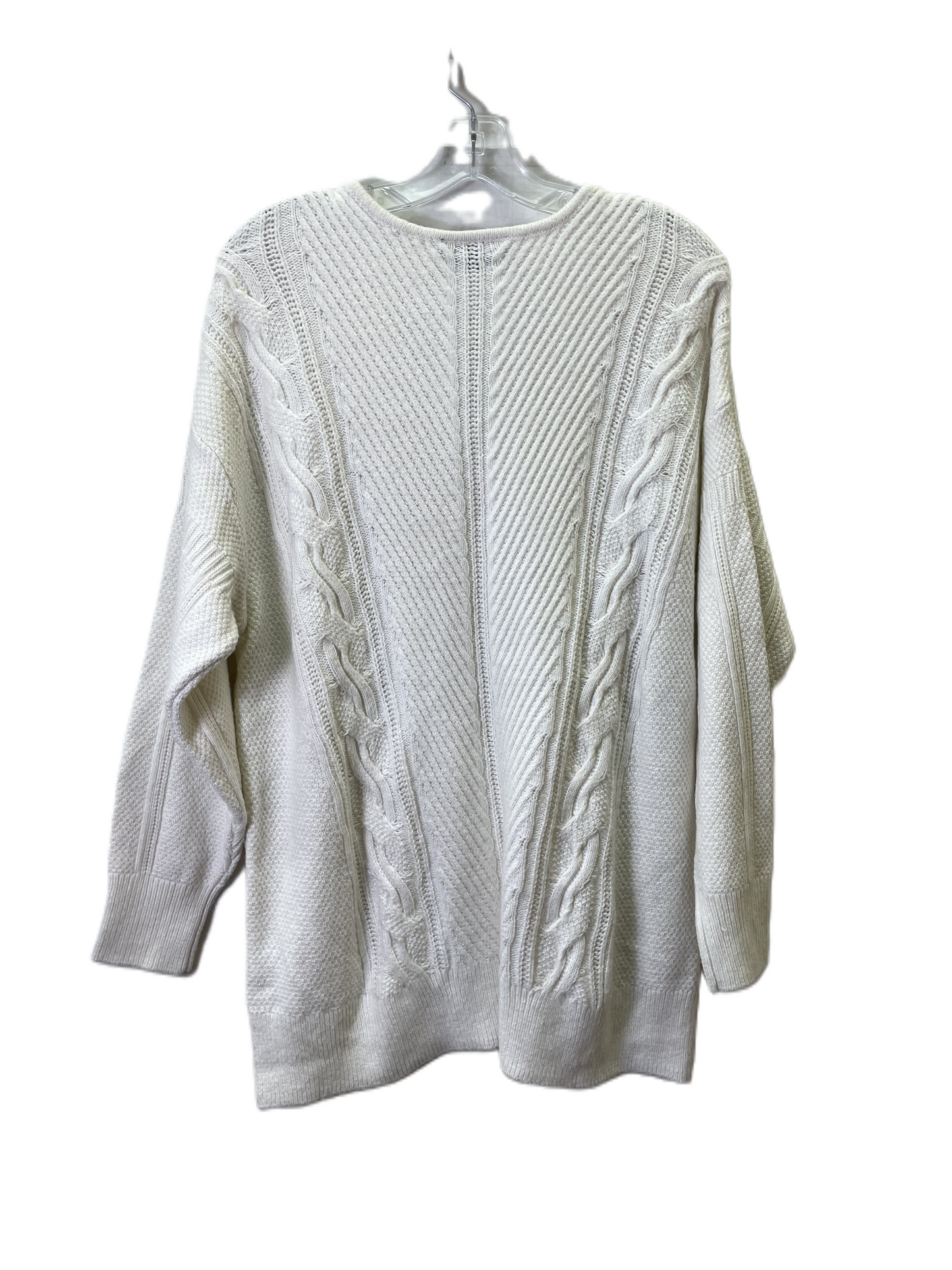 Sweater By Lane Bryant In White, Size: 1x