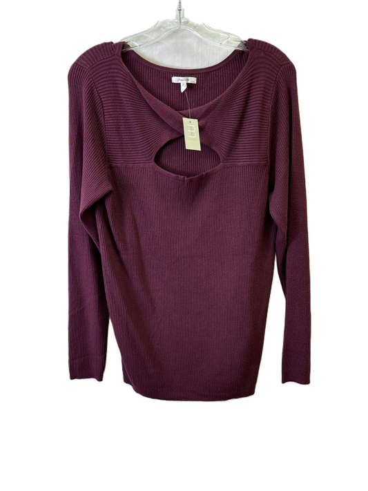 Top Long Sleeve By Maurices In Red, Size: L