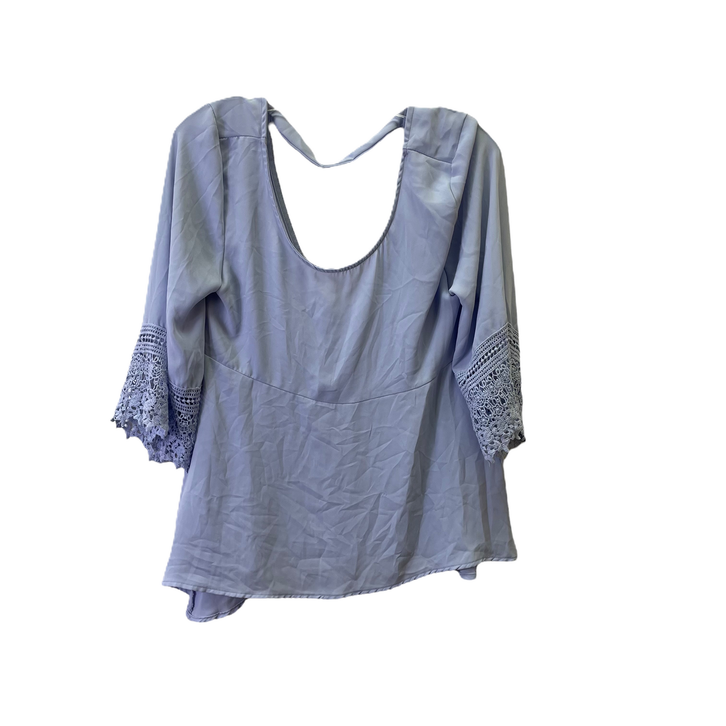 Blue Top 3/4 Sleeve By Tobi, Size: M