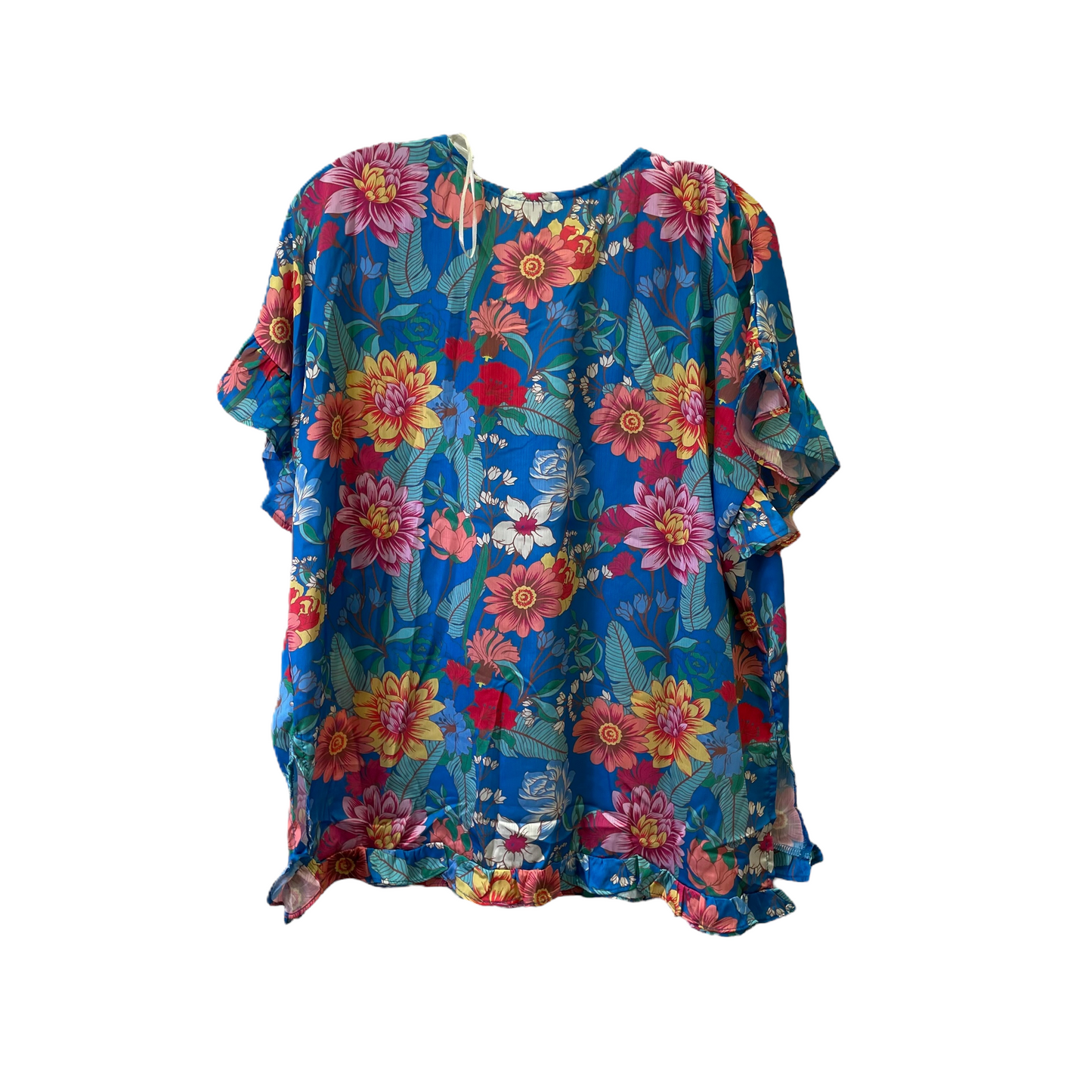 Blue & Red Top Short Sleeve By Umgee, Size: M