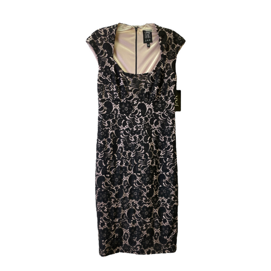 Black & Tan Dress Party Midi By JAX, Size: M