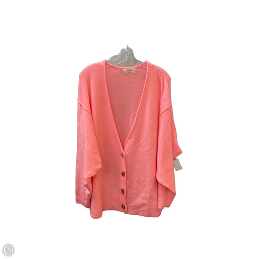 Cardigan By Zenana In Pink, Size: Xl