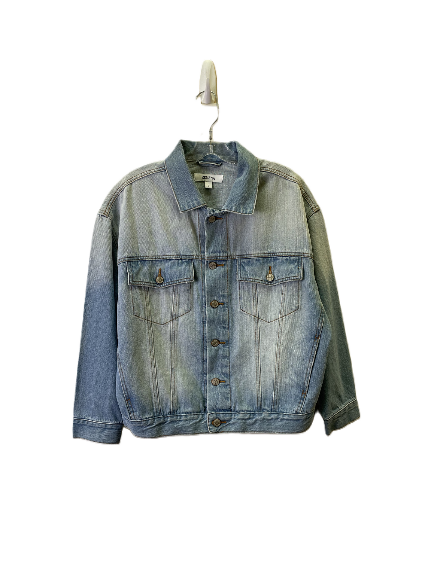 Jacket Denim By Zenana Outfitters In Denim Blue, Size: S