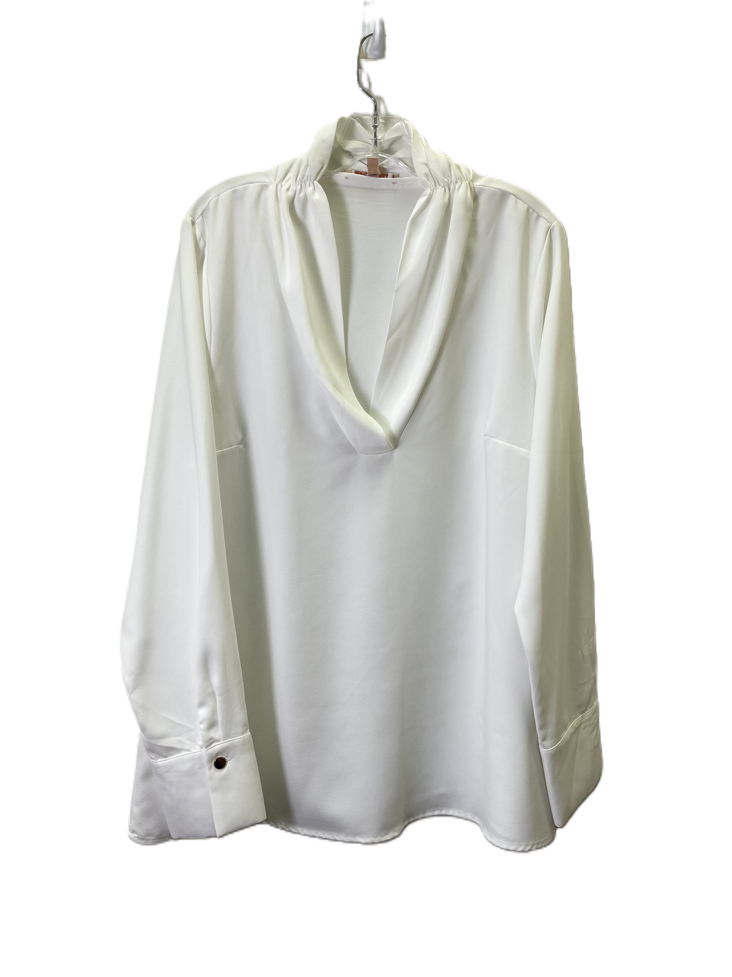 Top Long Sleeve By Gibson And Latimer In White, Size: Xl