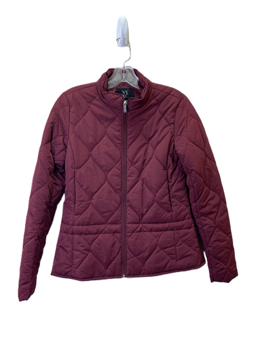 Jacket Puffer & Quilted By New York And Co In Maroon, Size: Xs