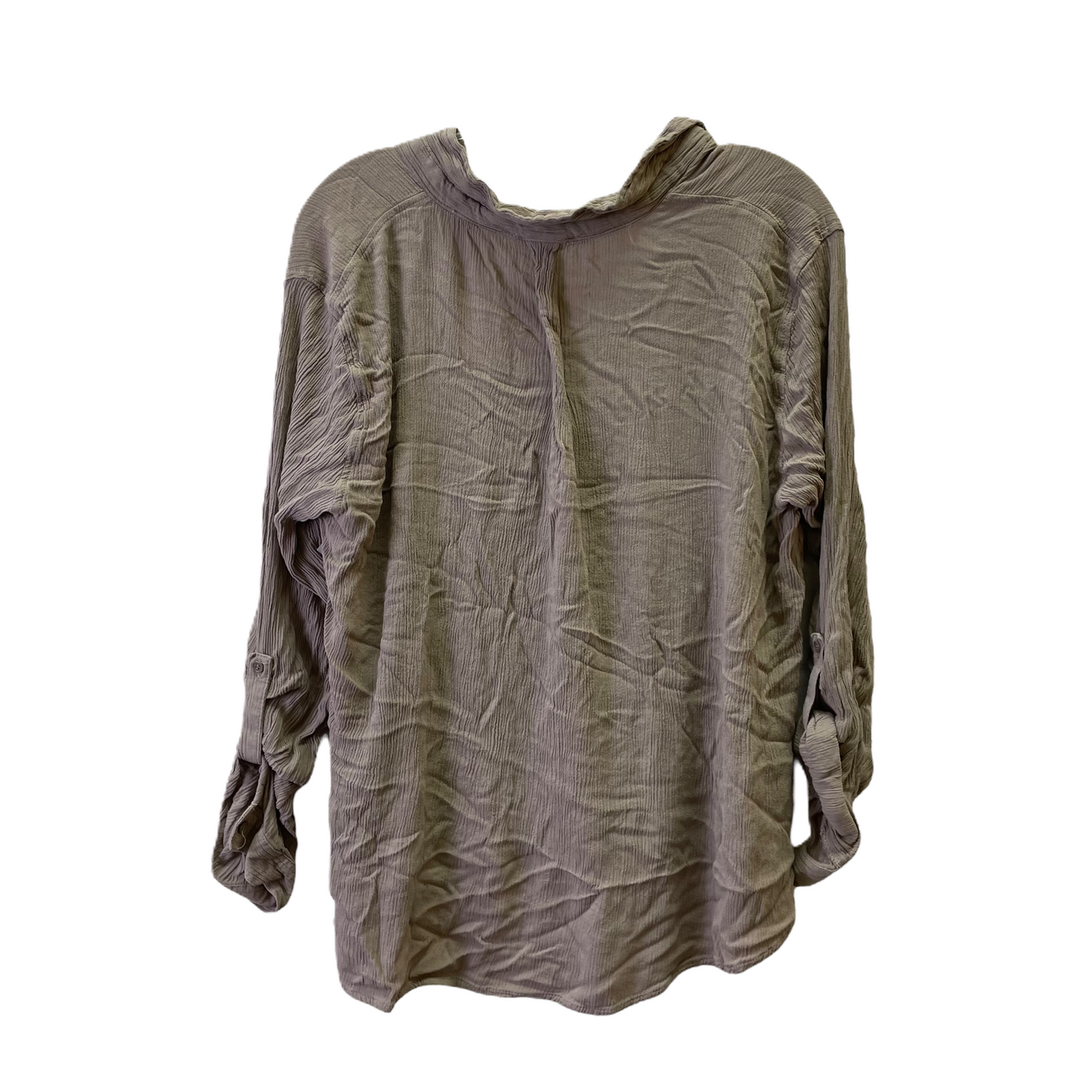 Taupe Top Long Sleeve Basic By Olive And Oak, Size: Xl