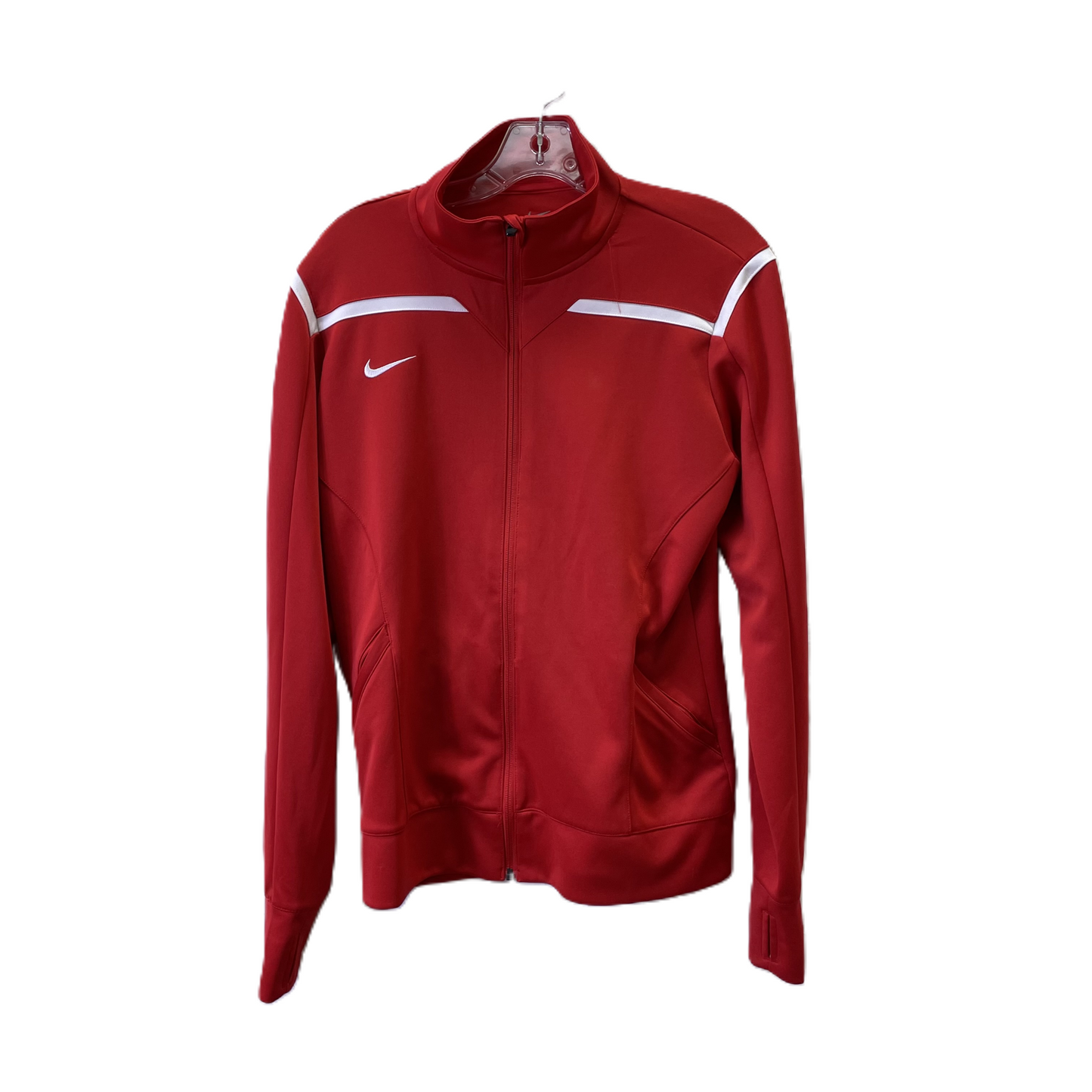 Athletic Jacket By Nike Apparel In Red, Size: L