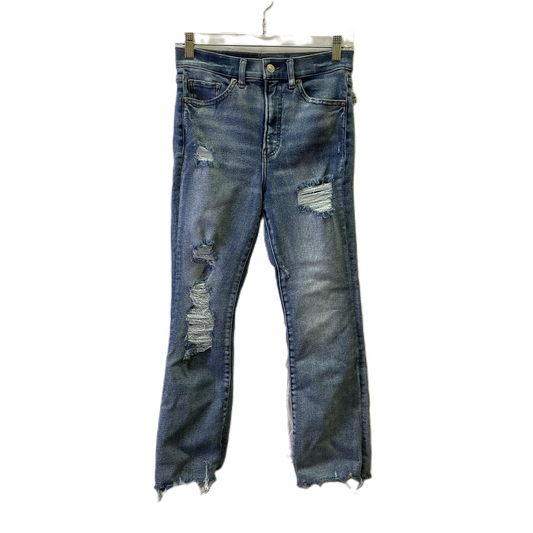 Jeans Straight By Express In Blue Denim, Size: 4