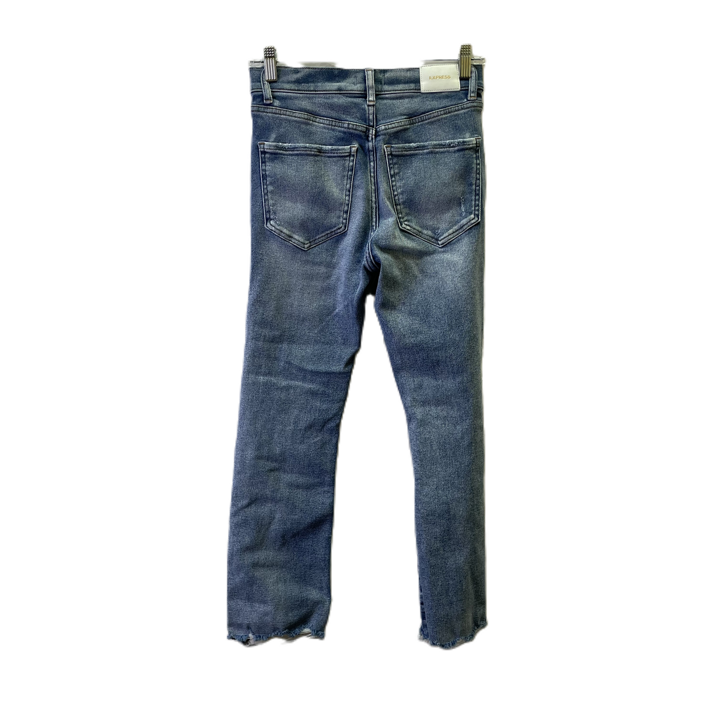 Jeans Straight By Express In Blue Denim, Size: 4