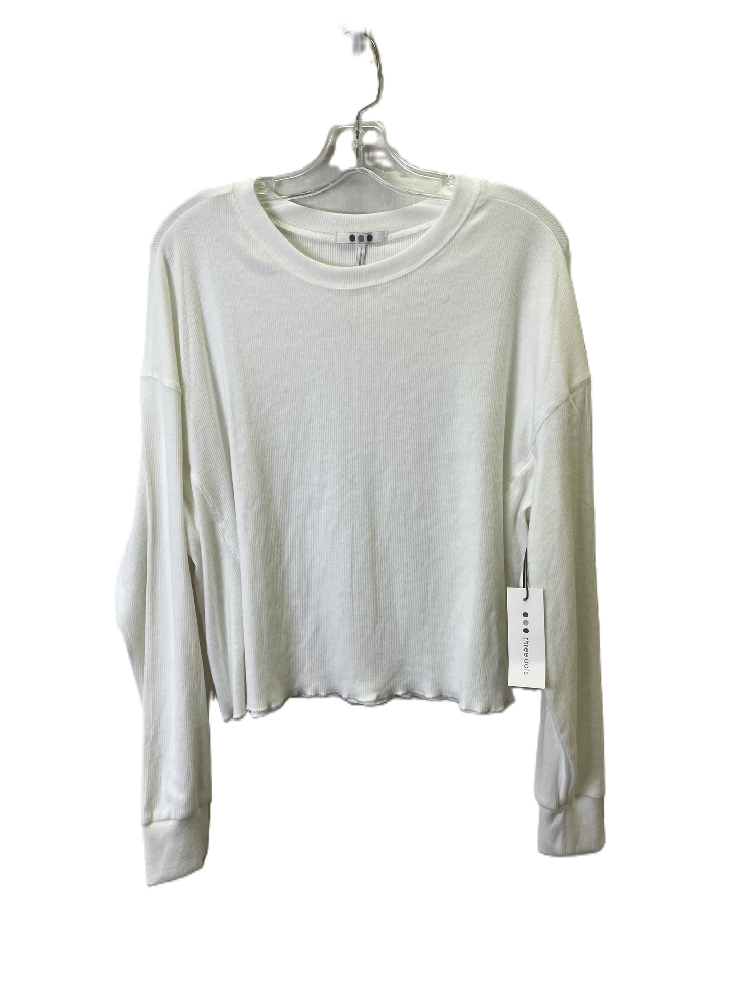 Top Long Sleeve Basic By Three Dots In White, Size: Xl