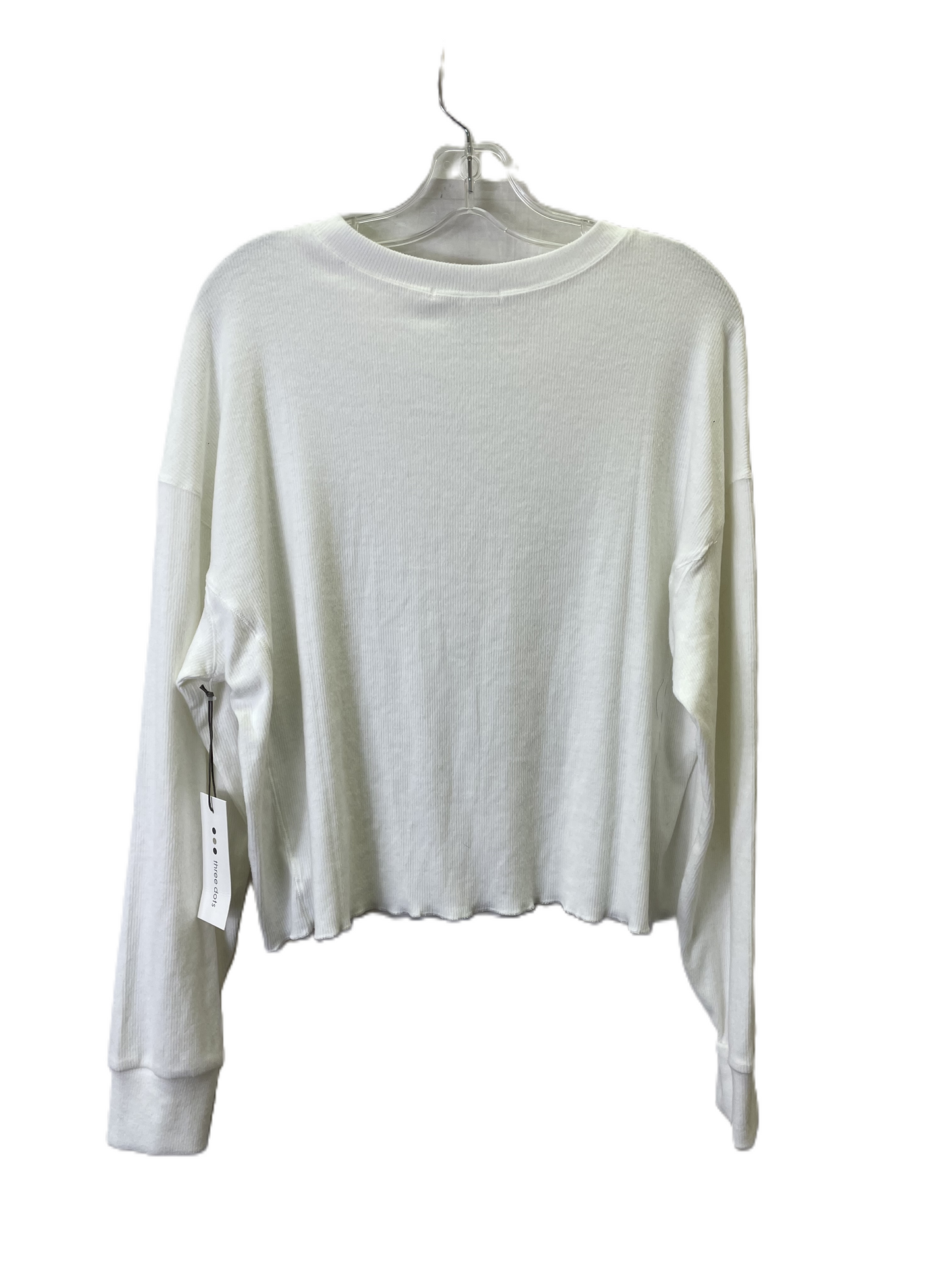 Top Long Sleeve Basic By Three Dots In White, Size: Xl