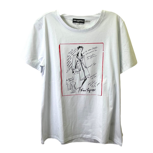 Top Short Sleeve Basic By Karl Lagerfeld  Size: M