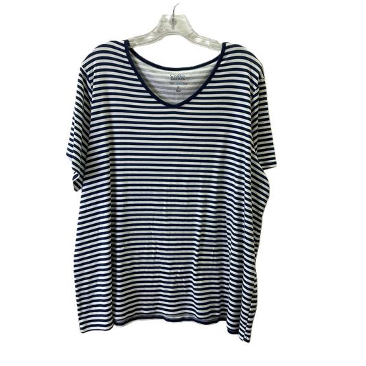 Navy Top Short Sleeve Basic By Croft And Barrow, Size: 2x