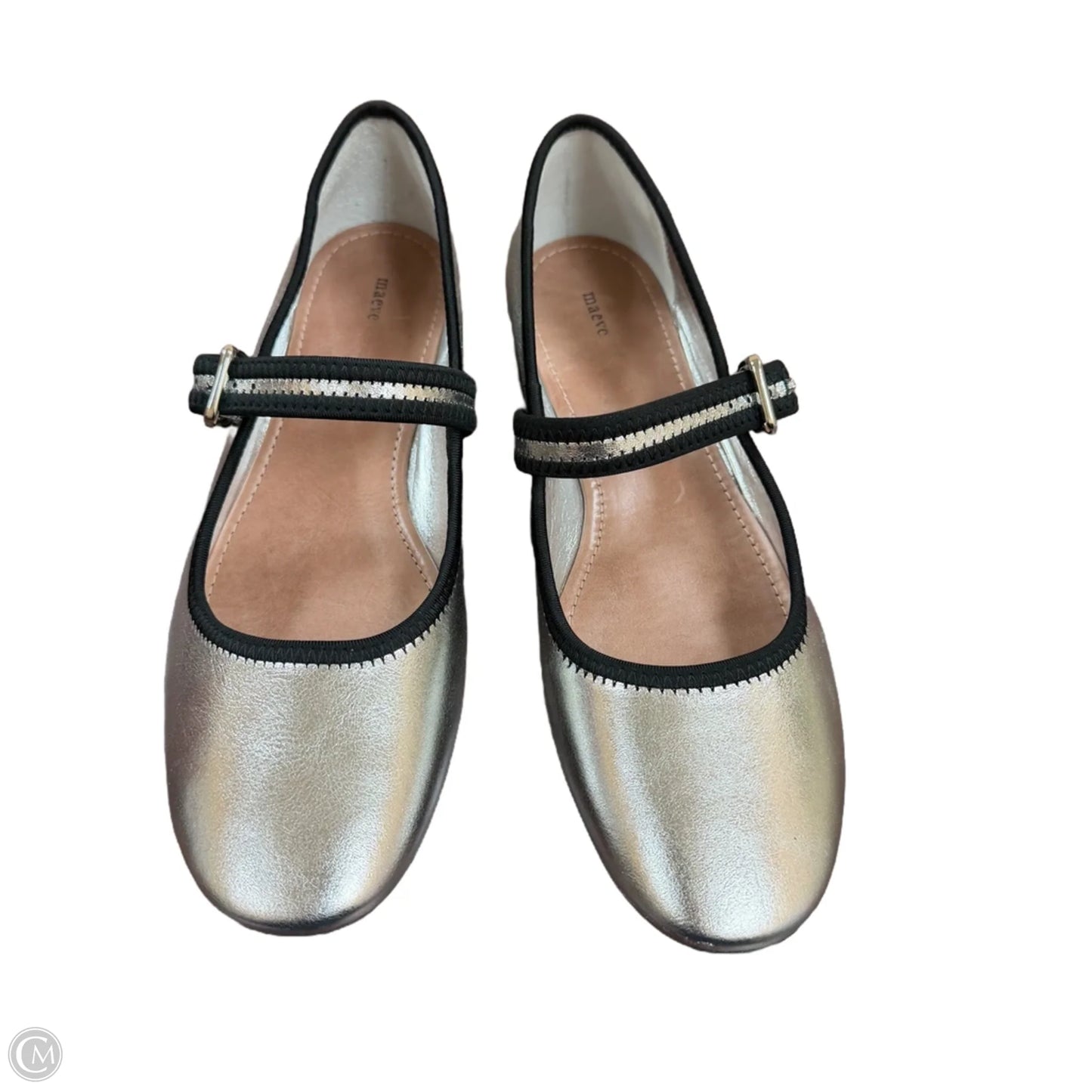 Shoes Flats By Maeve In Silver, Size: 10