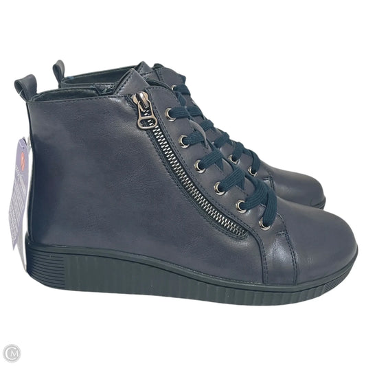 Boots Ankle Flats By Easy Street In Blue, Size: 8.5