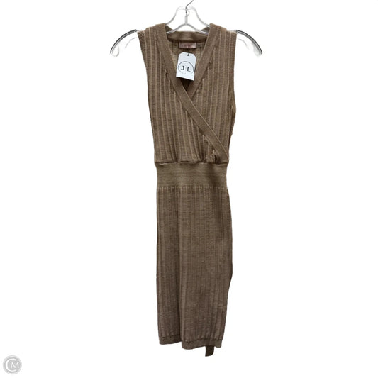 Dress Casual Midi By delovest In Taupe, Size: