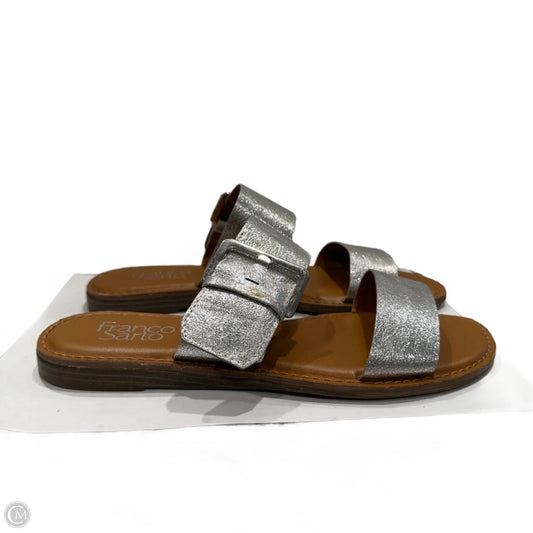 Sandals Flats By Franco Sarto In Silver, Size: 7