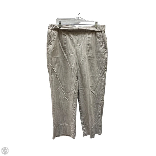 Pants Cropped By Talbots In Tan & White, Size: 14