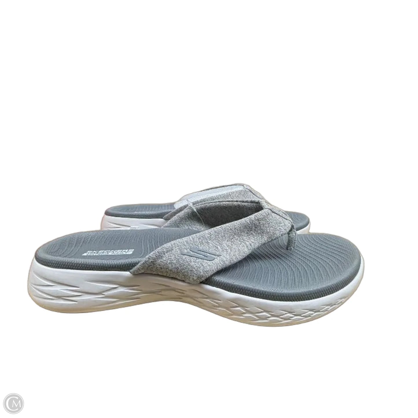 Sandals Flip Flops By Skechers In Grey, Size: 6