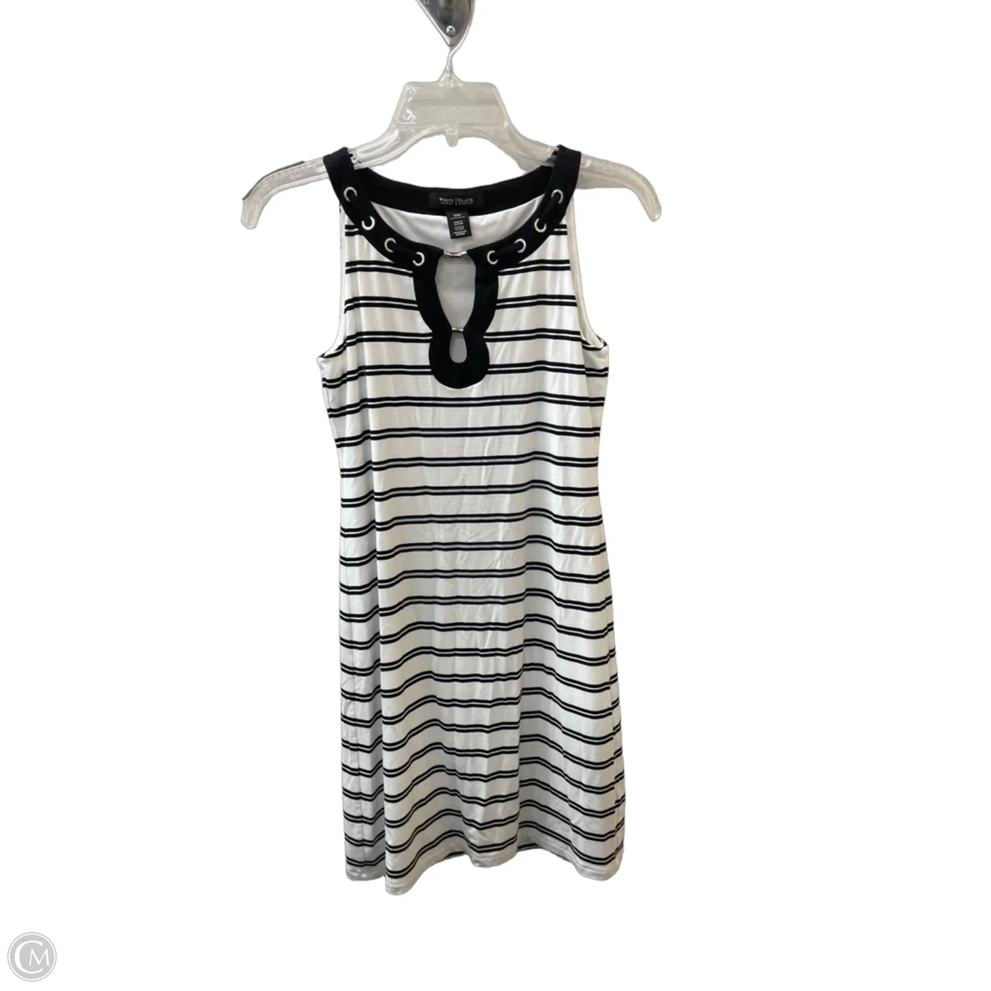 Dress Casual Midi By White House Black Market In Black & White, Size: Xxs